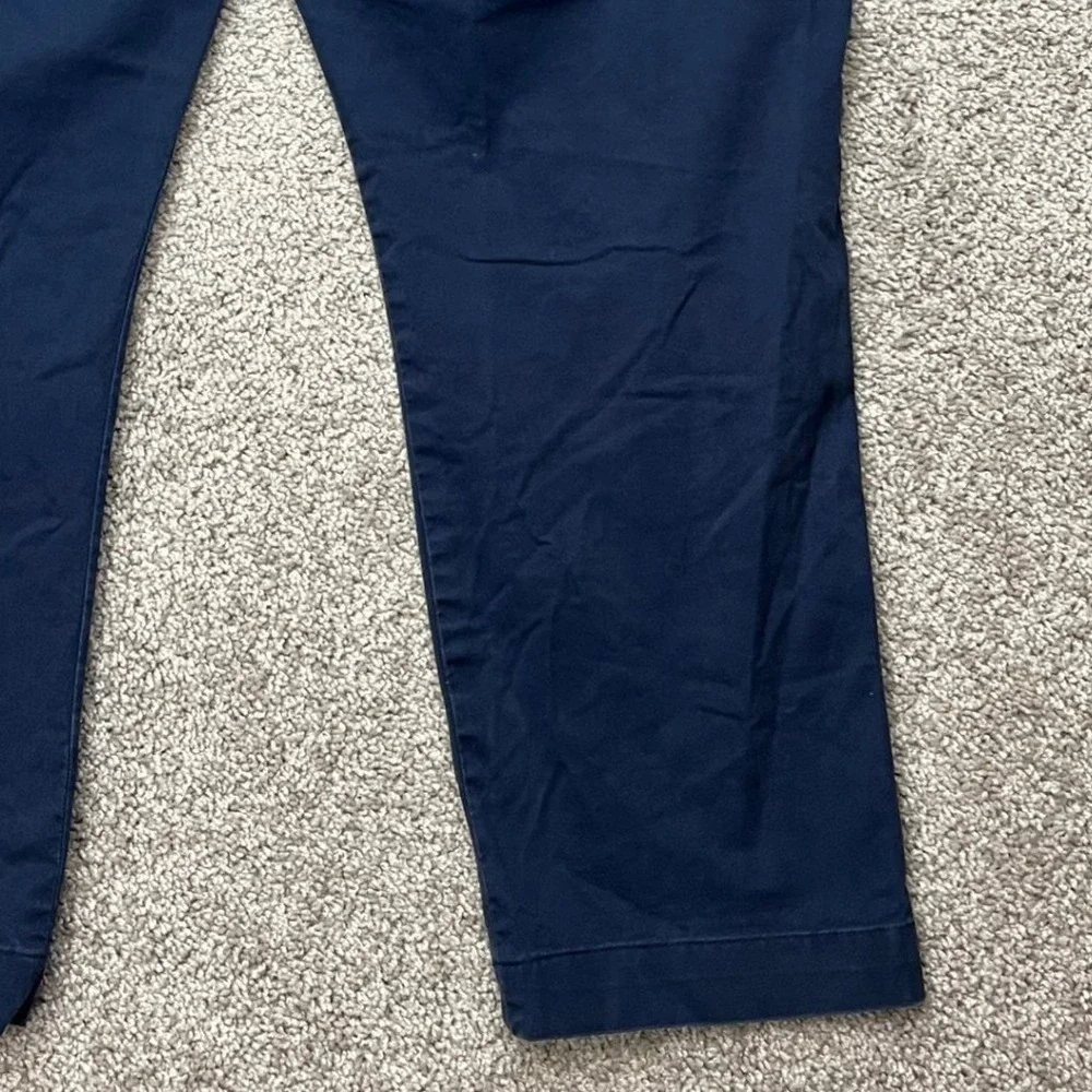 Polo Ralph Lauren Pants Mens 42x30 Navy Blue‎ Chino Stretch Straight Fit Twill